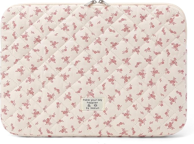 Puffy Laptop Sleeve 13-15.6 Inch Cute Quilted Laptop Protective Case Padded by BBIQI