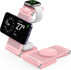 Magnetic Wireless Charger Stand, 3 in 1 Foldable Wireless Charging Station by GEJIUCAI