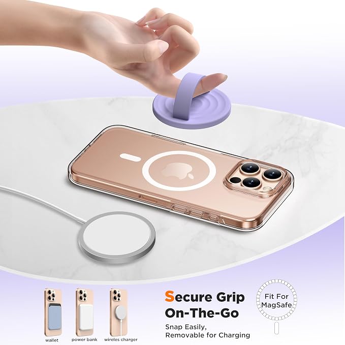 Magnetic Phone Ring Grip Holder, Silicone Finger Loop Grip, Compatible - Image 4