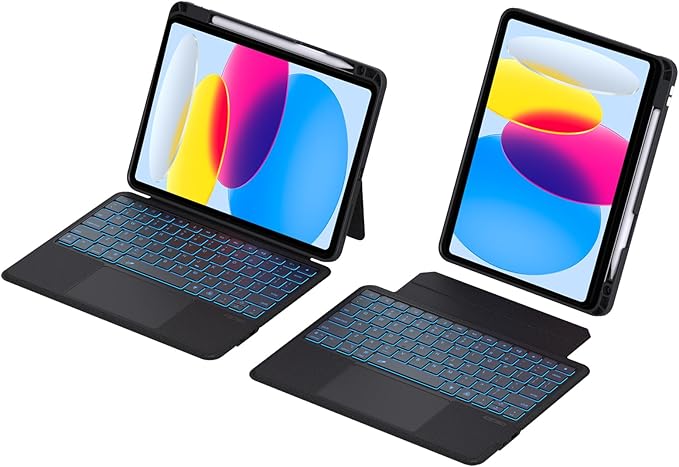 Detachable Keyboard Case for iPad 10th Gen & 11th Gen, Slim Cover by SmartKeyboardCase