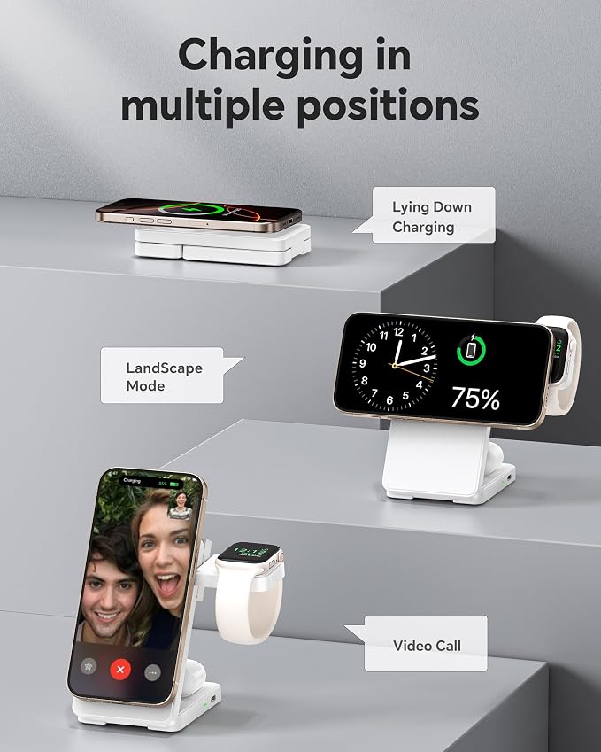 3 in 1 Charging Station for iPhone 16/15/14/13/12 Series, Wireless Charger for - Image 6