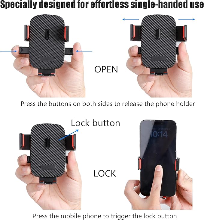Car Phone Holder Mount for AMPS Standard Diamond Base ，Aluminum 360° Rotation - Image 3