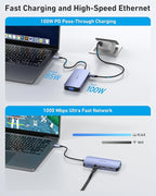 BENFEI 11-in-1 USB C Hub Triple Display Docking Station Dual HDMI, 3*USB 3.0 - Image 3