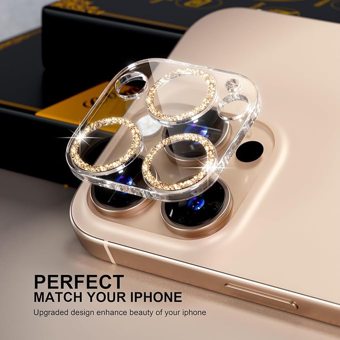 beuxece for 6 Pack iPhone 15 Pro/iPhone 15 Pro Max Camera Lens Protector 9H - Image 4