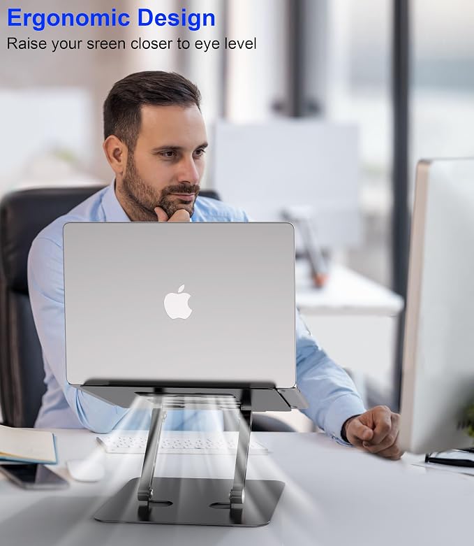 Adjustable Laptop Stand, Ergonomic Foldable Notebook Computer Holder.Compatible - Image 7
