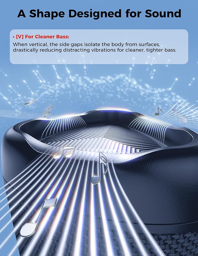 Bluetooth Speaker, 20W HD Sound, Portable Wireless, IPX5 Waterproof, - Image 9