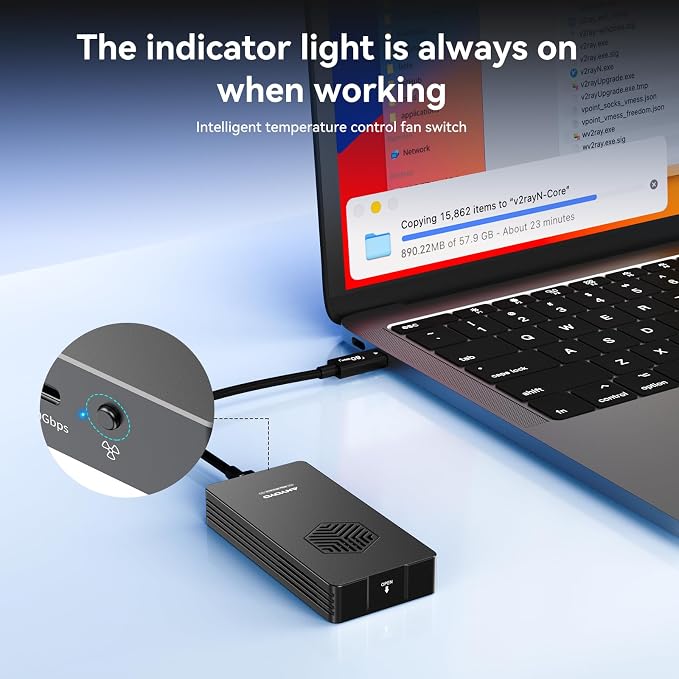 ANYOYO 80Gbps M.2 NVMe SSD Enclosure - Image 3