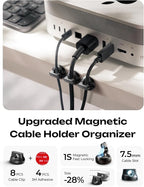 8 Pack Charging Cord Organizer LISEN Magnetic Charging Cord Holder, Easy Open - Image 2
