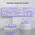 KNOWSQT Wireless Keyboard and Mouse Combo Purple - Image 7