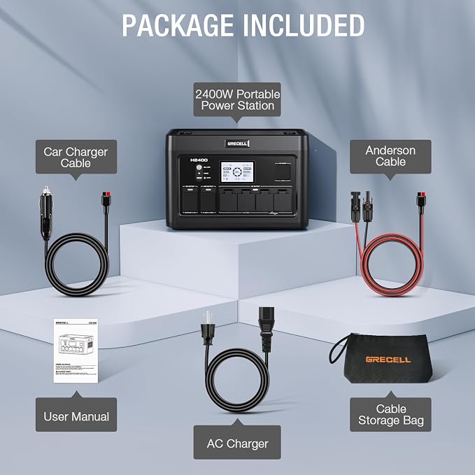 GRECELL Solar Generator 2400W Portable Power Station, 1843Wh UPS Backup LiFePO4 - Image 9