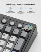 Kisnt KN104 Wireless Mechanical Gaming Keyboard, 100% Full Size 104 Keys - Image 6
