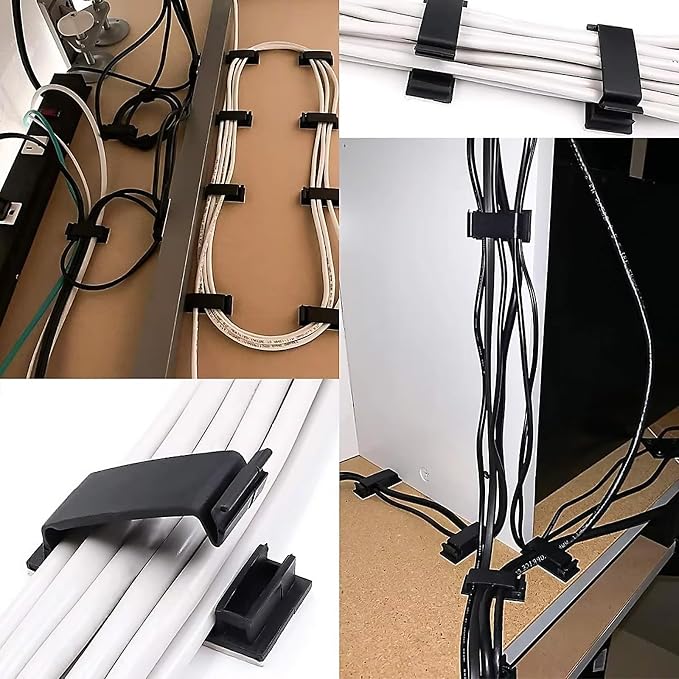 Adhesive Cable Clips Holder, Outdoor Light Clips, Sturdy Nylon Cord Wall - Image 5