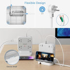 Power Strip Tower Surge Protector, TESSAN 8 AC Outlets - Image 4