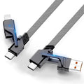 2Pack 4 in 1 USB C Cable for Lightning Cable, 3FT Flat Braided USB C to USB C by bobosogo