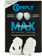 Comply TrueGrip MAX | Premium Memory Foam Replacement Earbud Tips by ComplyFoam