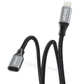 AGVEE 4 inch Lightning Extension Cable, Braided Female to Male Extender Full by AGVEE