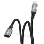 AGVEE 4 inch Lightning Extension Cable, Braided Female to Male Extender Full by AGVEE