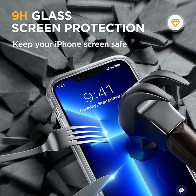 Miracase Glass Case for iPhone 13 Pro Max 6.7 inch, Upgrade Full-Body Clear - Image 6