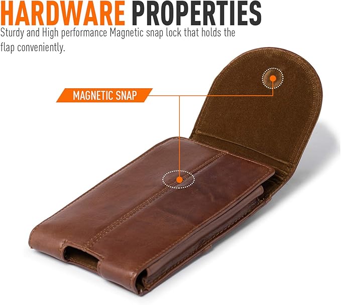 Hengwin Genuine Leather Cell Phone Holster Belt Case - Image 3