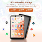 160GB MP3 Player with Bluetooth WiFi, Android 13 MP3 & MP4 Players with 4" - Image 2