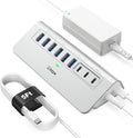Powered USB Hub 10Gbps, intpw YH6AC 9-Port USB 3.2 /USB C Hub by intpw