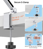 Tablet Arm Mount with Super Grip, Adjustable Foldable Holder & Heavy Duty - Image 3