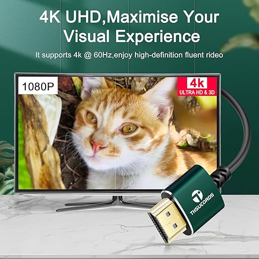 Thin HDMI to HDMI Cable 25FT 2 Pack, Ultra Slim & Flexible HDMI Cord Supports - Image 3