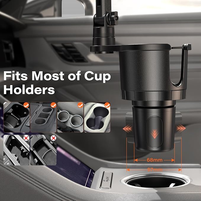 APPS2Car 2-in-1 Cup Phone Holder Mount - Image 5