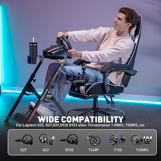 GTPLAYER Sim Racing Wheel Stand Simulator Cockpit Wheel Stand fit - Image 6