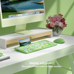 Retro Wireless Keyboard and Mouse Combo, Full-Size USB Keyboard - Image 3