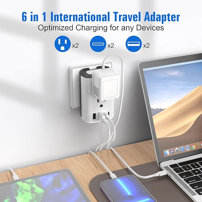 Voltage Converter Us to Europe, 220v to 110v Power Adapter, European Plug Power - Image 4