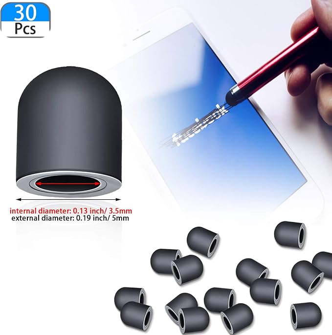 Zonon 30 Pieces Replacement Stylus Tips Conductive touch screen Pens Tips - Image 2