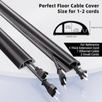 4ft Floor Cord Cover, Silicone Wire Hider, Hide Extension Cords, Protect Cords - Image 2