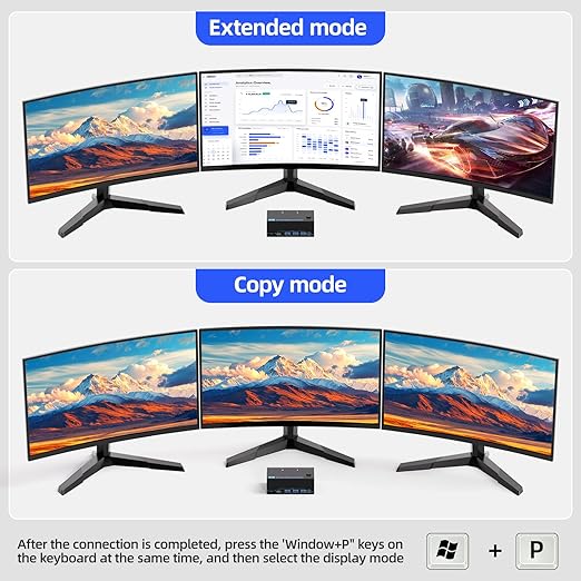 KVM Switch 3 Monitors 2 Computers 8K@60Hz/4K@120Hz, HDMI KVM Switches - Image 5
