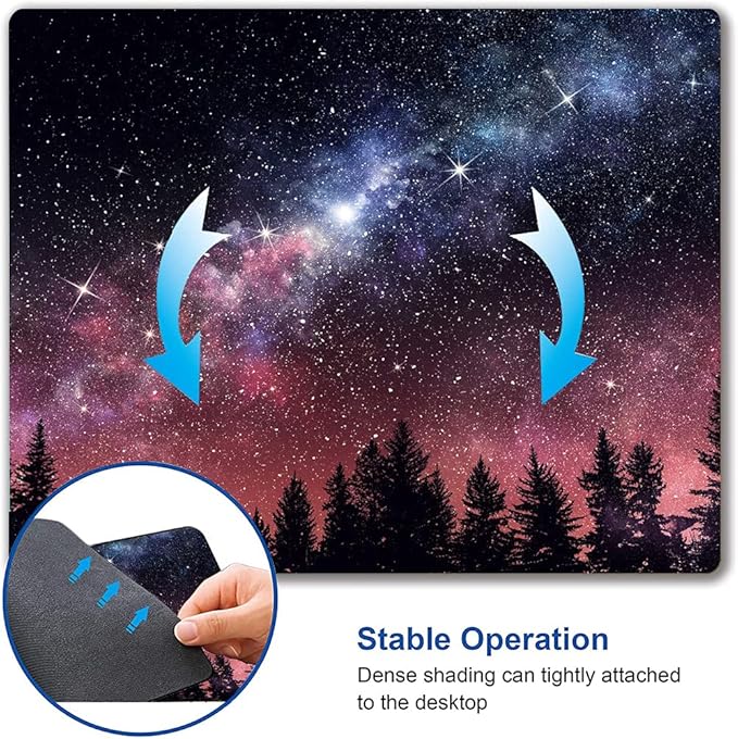 Hokafenle Square Mouse Pad, Galaxy Mouse Pad, Mouse Mat Square Waterproof Mouse - Image 6