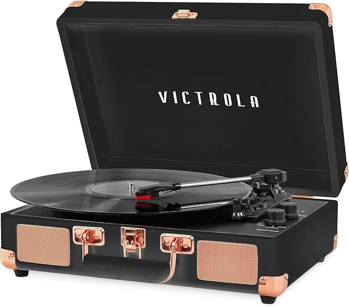 Victrola Journey Bluetooth Portable Suitcase Record Player – by Victrola