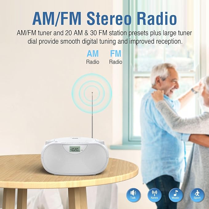 Nextron Portable CD Player Bluetooth Boombox - Image 5