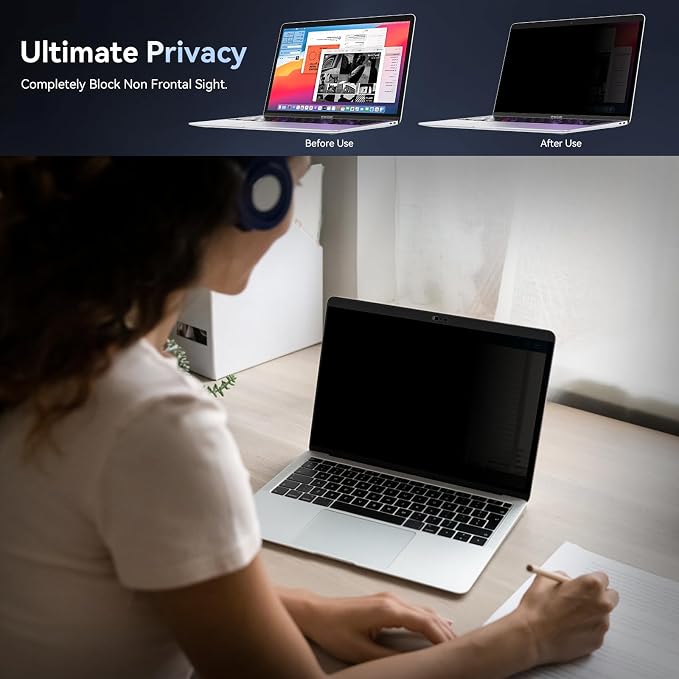 Privacy Screen MacBook Pro 13 Inch/MacBook Air 13 in, Magnetic Removable Anti - Image 3