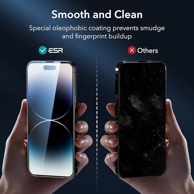 ESR for iPhone 14 Pro Max Screen Protector Set, 3 Tempered-Glass Screen - Image 7
