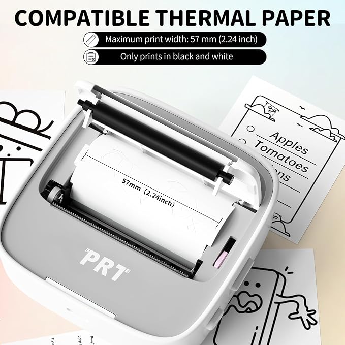 PRT Mini Sticker Printer, Portable Thermal Printer - Image 6