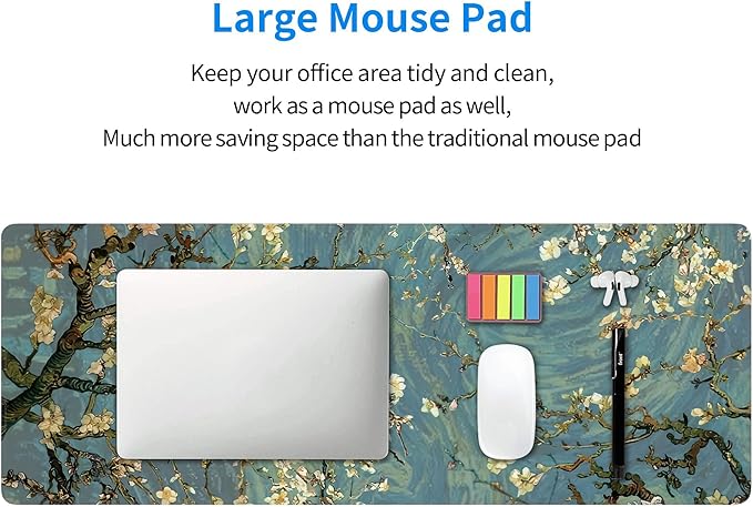 Almond Blossoms Large Mouse Pad, Gaming Keyboard Desk Pad, Extended Mouse Mat - Image 8