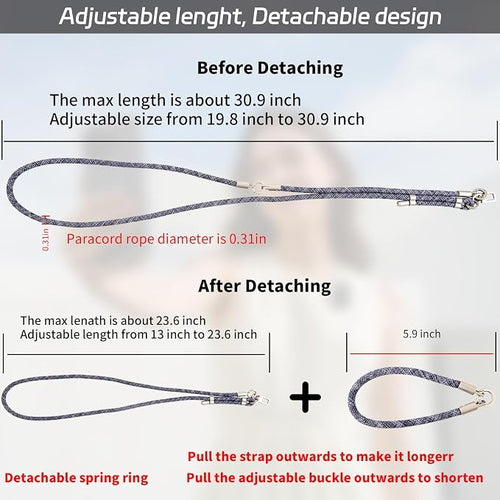 3-in-1 Adjustable Phone Lanyard Crossbody Cell Phone Neck Strap Universal - Image 2