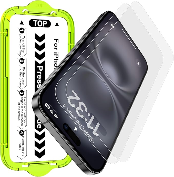 Esanik for iPhone 16/15 Matte Glass Screen Protector Anti-Glare & by Esanik