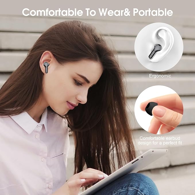 Wireless Earbuds, IP7 Waterproof in Ear Earphones, LED Display Ear Buds - Image 6