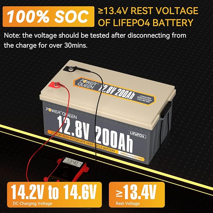 Power Queen 12.8V 200Ah LiFePO4 Battery - Image 2