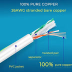 Rapink Patch Cables Cat6 3ft, Ethernet Patch Cable 10G Support, Cat 6 Patch - Image 6