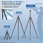 SIRUI Professional Travel Carbon Fiber Tripod 20kg/44lbs Load, Max Tube Dia - Image 4