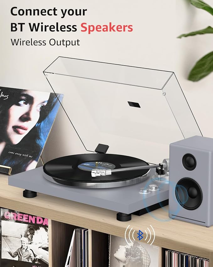 Turntable Record Player Wireless Output Carbon Fiber Tonearm Vinyl Player - Image 6