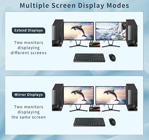 DP hdmi kvm Switch 2 Monitors 2 Computers Display Port, kvm Switch displayport - Image 5