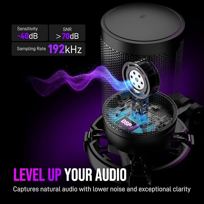 FIFINE Gaming USB Microphone for PC PS5, Condenser Mic - Image 3